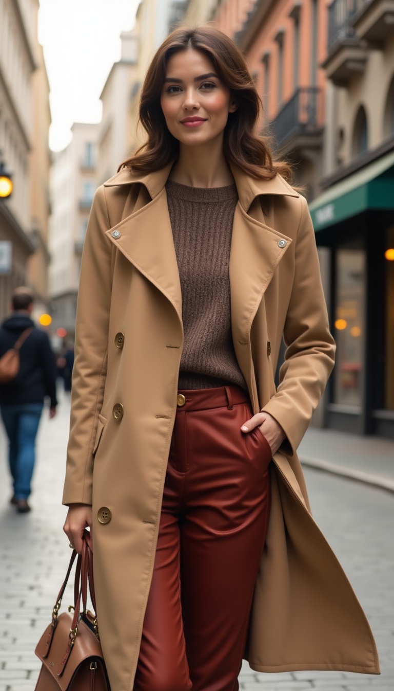 look9_1745028485_file Elevate Your Wardrobe: Styling a Beige Trench Coat with Bold Colors for Effortless Chic
